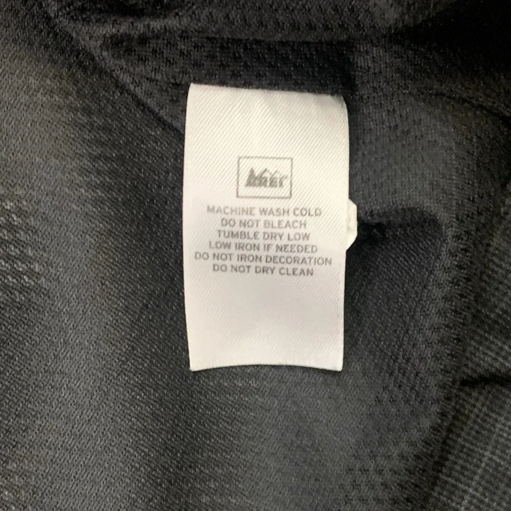 REI‎ E1 Elements Nylon Softshell Charcoal Gray Full Zip Jacket Men's Size M